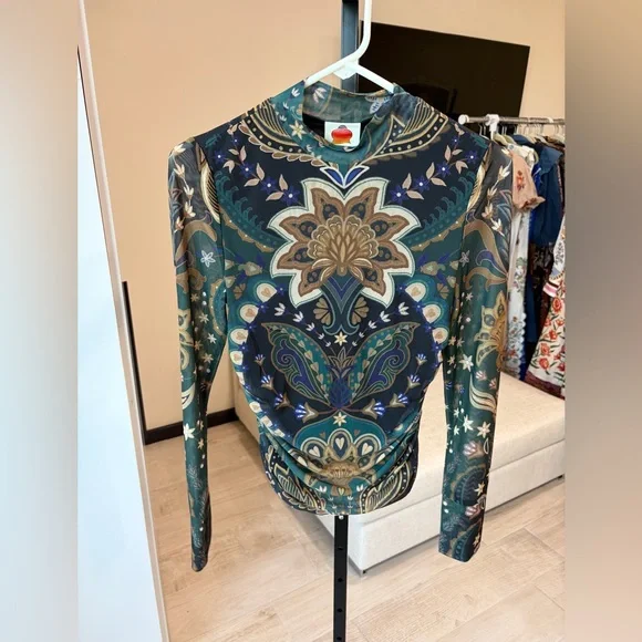 Farm Rio: Black Jaipur Blouse - Picture 5 of 9